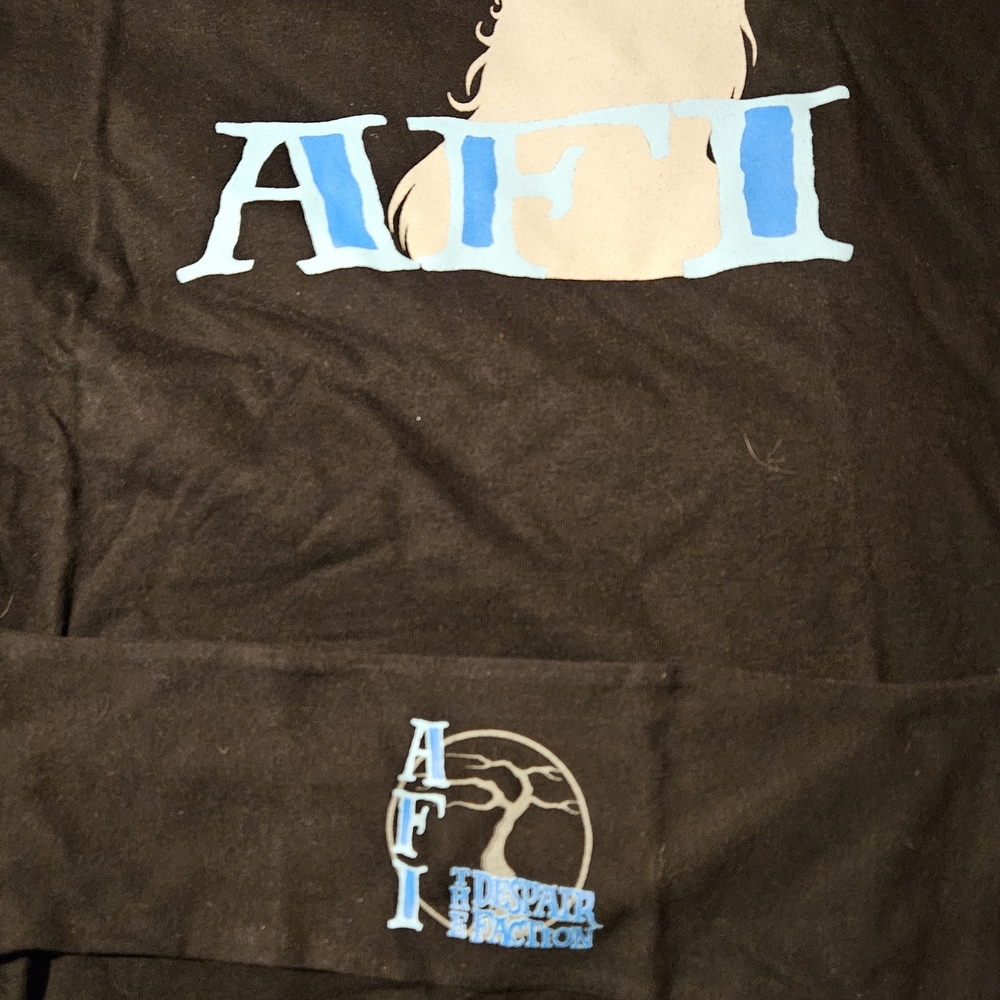 AFI Despair Faction Black Graphic T-Shirt Plus Arm Band - Picture 2 of 5